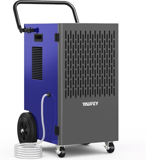 Yaufey 155 Pints Commercial Dehumidifier with Pump, for Basement up to 8000 Sq. Ft, Large Capacity Industrial Dehumidifier for Large Room with Intelligent Humidity Control - with Blue | Sold by Uncle Wiener's Wholesale