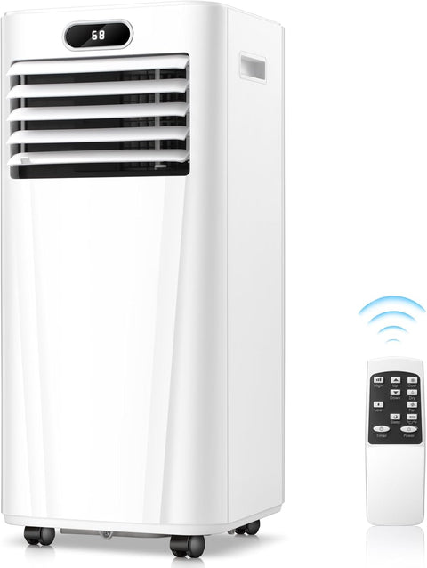 ZAFRO 8,000 BTU Portable Air Conditioners, Air Conditioner for Room Up to 350 Sq.Ft, 3 - in - 1 Portable AC Unit Cool & Dehumidifier & Fan Modes with Remote Control/Drain Hose, White - with | Sold by Uncle Wiener's Wholesale