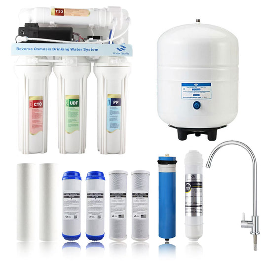 5-Stage Reverse Osmosis Water Filtration System – Under-Sink Drinking Filter with Extra Replacement Filters | SKU: 1027421