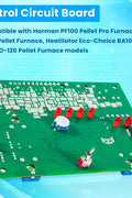 OEM control board PCB for Harman PF100 pellet stove
Heatilator BA100 pellet furnace replacement circuit board
1-00-05888 control board with knobs and wiring
Compatible pellet stove circuit board with dip switch
