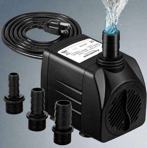 30W Submersible Water Pump with 3 Nozzles – Front View
Model S1253 – Compact and Quiet Water Pump Design
Water Pump in Hydroponic System Setup – S1253
Aquarium Water Pump Flow Test – Model S1253
All Included Accessories – S1253 Submersible Pump