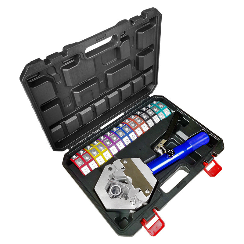 Hydraulic AC Hose Crimper Kit Handheld Crimping Tool Set with Dies for Auto HVAC Repair S1231