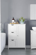 white bathroom cabinet with drawers and shelf
modern floor cabinet in white MDF
slim bathroom storage furniture
bathroom organizer with 3 drawers and adjustable shelf
compact cabinet for toiletries and towels