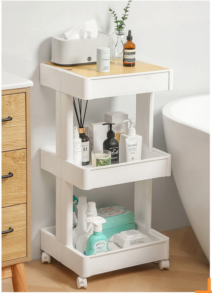 NEW 3 Tier Rolling Adjustable Bedroom Cart K0031