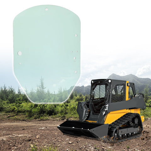 Green-Tinted Skid Steer Door Glass – Front View

Replacement Glass Panel for John Deere Cab – Angle View

Door Glass Panel – Unboxed Flat Lay

John Deere Skid Steer with Replacement Door Glass Installed