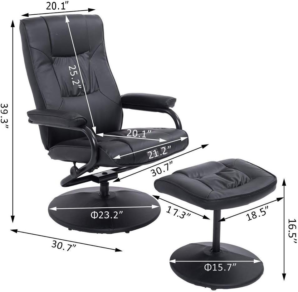 New Recliner Armchair with Ottoman – Comfortable Lounge Chair for Living Room & Office