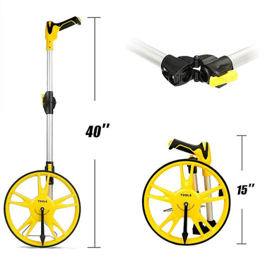 New Collapsible Measuring Wheel – Feet & Inches, Portable with Backpack, Accurate ±0.5%, For Indoor & Outdoor Use