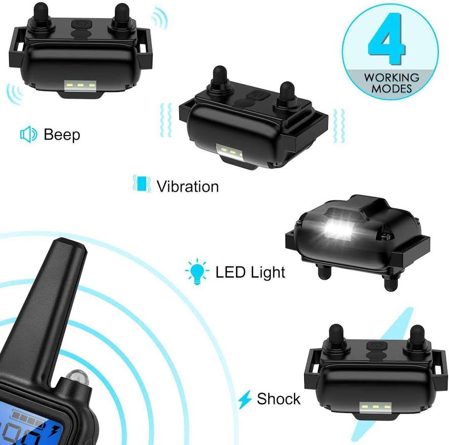 Digital Rechargeable Dog Training Collar with Remote – Anti-Bark, Waterproof & Multiple Modes (1 or 2 Collars)