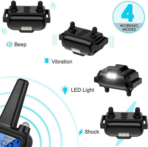 Digital Rechargeable Dog Training Collar with Remote – Anti-Bark, Waterproof & Multiple Modes (1 or 2 Collars)