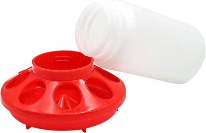 1 KG Poultry Chicken Feeder & 1.5L Waterer Set – Easy Refill Backyard Bird Care 1211314 - with | Sold by Uncle Wiener's Wholesale
