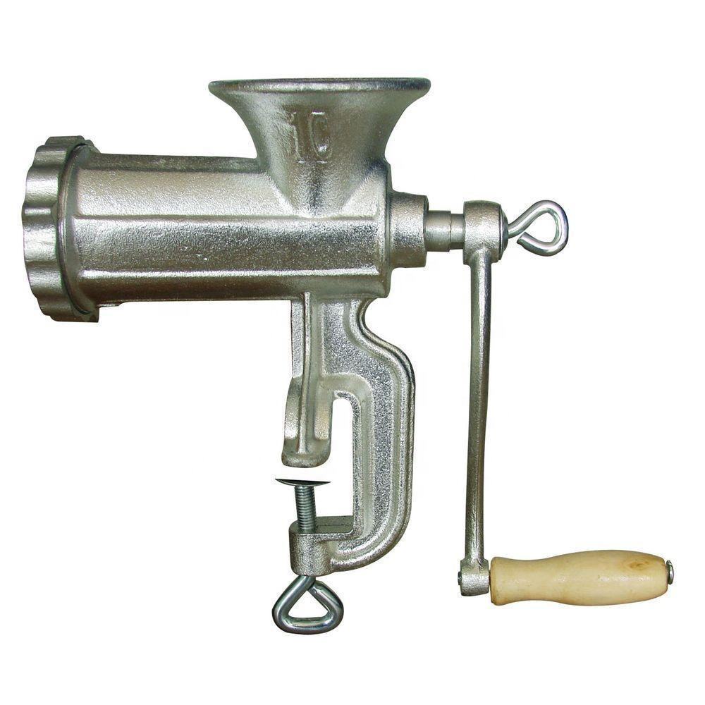 10 Cast Iron Hand Meat Grinder Manual Clamp Style Heavy - Duty Kitchen Grinder 516MG - General Equipment with | Sold by Uncle Wiener's Wholesale