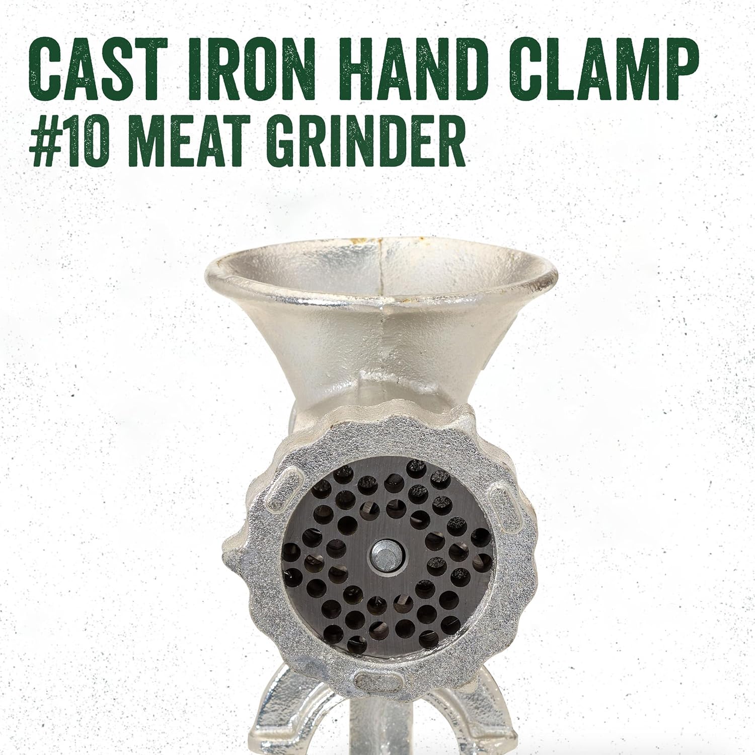10 Cast Iron Hand Meat Grinder Manual Clamp Style Heavy - Duty Kitchen Grinder 516MG - General Equipment with | Sold by Uncle Wiener's Wholesale