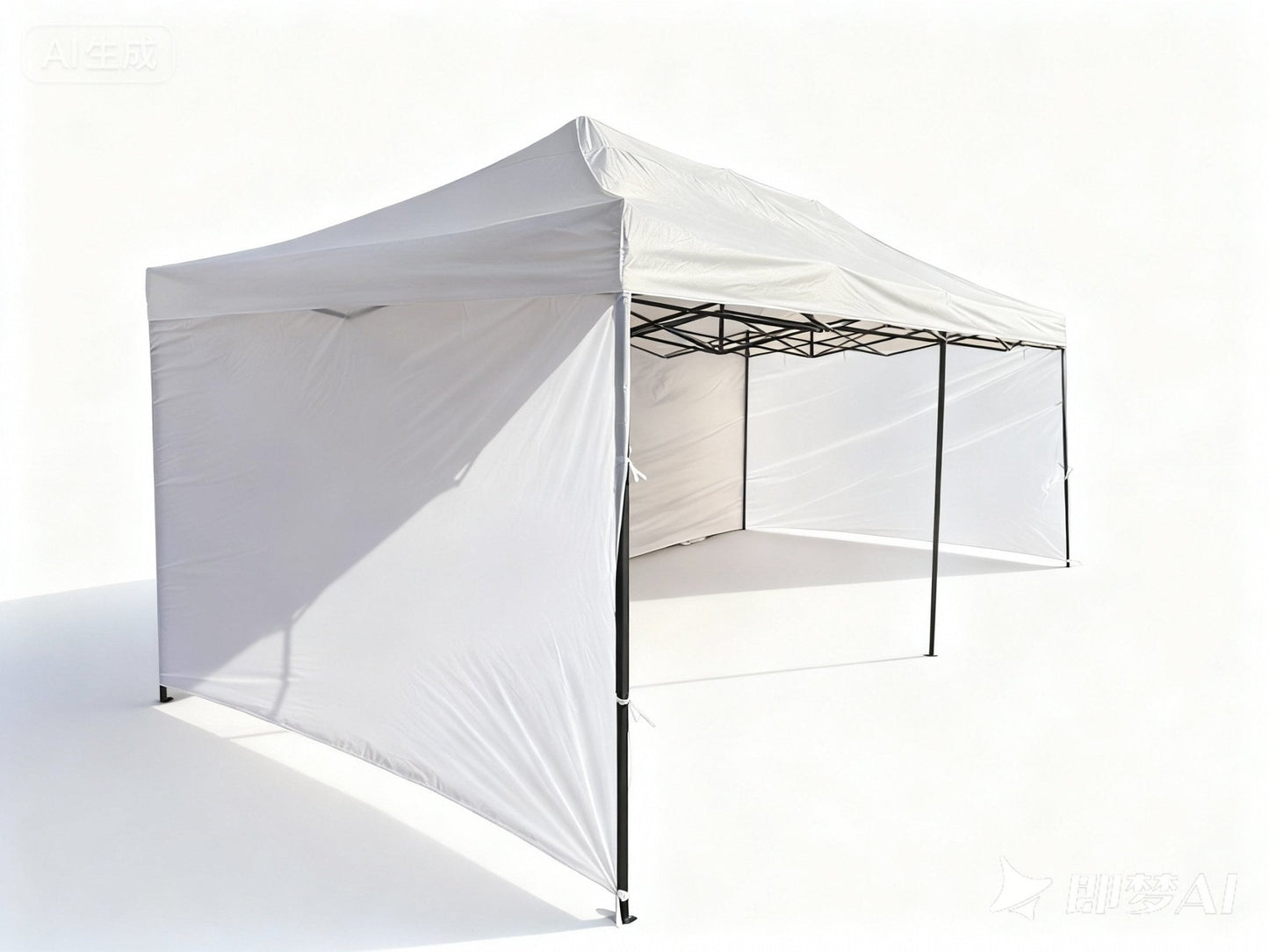 10 ft × 20 ft Folding Pop - Up Pvc Gazebo with 3 Sidewalls, Waterproof Steel Frame Canopy 1020P3 - with | Sold by Uncle Wiener's Wholesale