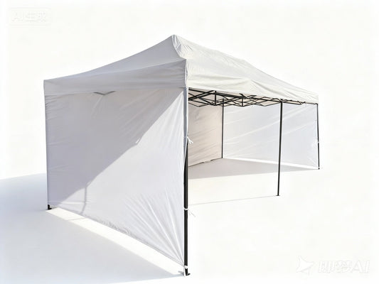 10 ft × 20 ft Folding Pop - Up Pvc Gazebo with 3 Sidewalls, Waterproof Steel Frame Canopy 1020P3 - with | Sold by Uncle Wiener's Wholesale