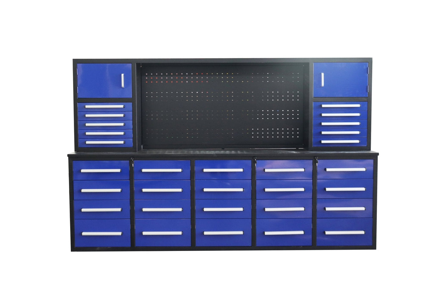 10 FT Heavy - Duty Modular Tool Bench & Cabinet System with 30–40 Lockable Drawers Workbench - with Stainless Steel 30 Drawer | Sold by Uncle Wiener's Wholesale