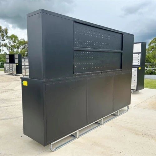 10 FT Heavy - Duty Modular Tool Bench & Cabinet System with 30–40 Lockable Drawers Workbench - with Stainless Steel 30 Drawer | Sold by Uncle Wiener's Wholesale