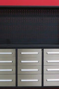 10 FT Heavy - Duty Modular Tool Bench & Cabinet System with 30–40 Lockable Drawers Workbench - with Stainless Steel 30 Drawer | Sold by Uncle Wiener's Wholesale