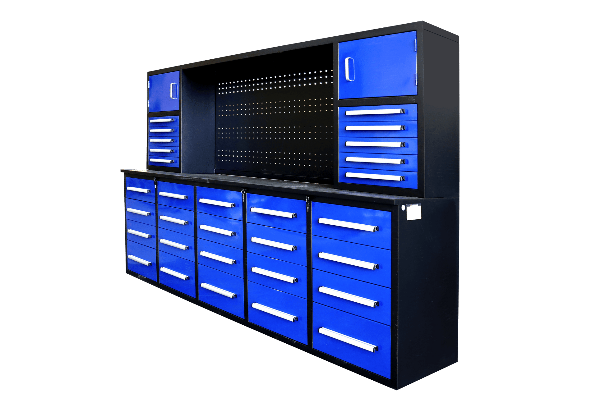 10 FT Heavy - Duty Modular Tool Bench & Cabinet System with 30–40 Lockable Drawers Workbench - with Stainless Steel 30 Drawer | Sold by Uncle Wiener's Wholesale