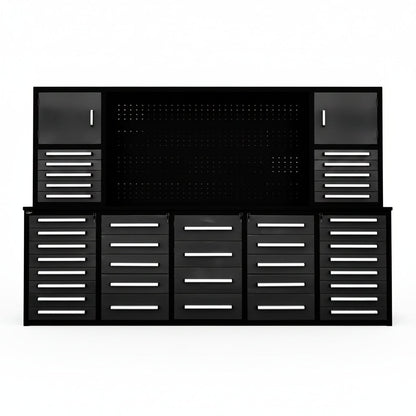 10 FT Heavy-Duty Modular Tool Bench & Cabinet System with 30–40 Lockable Drawers Workbench - Tool Benches & Workstations with Stainless 35 Drawer | Sold by Uncle Wiener's Wholesale