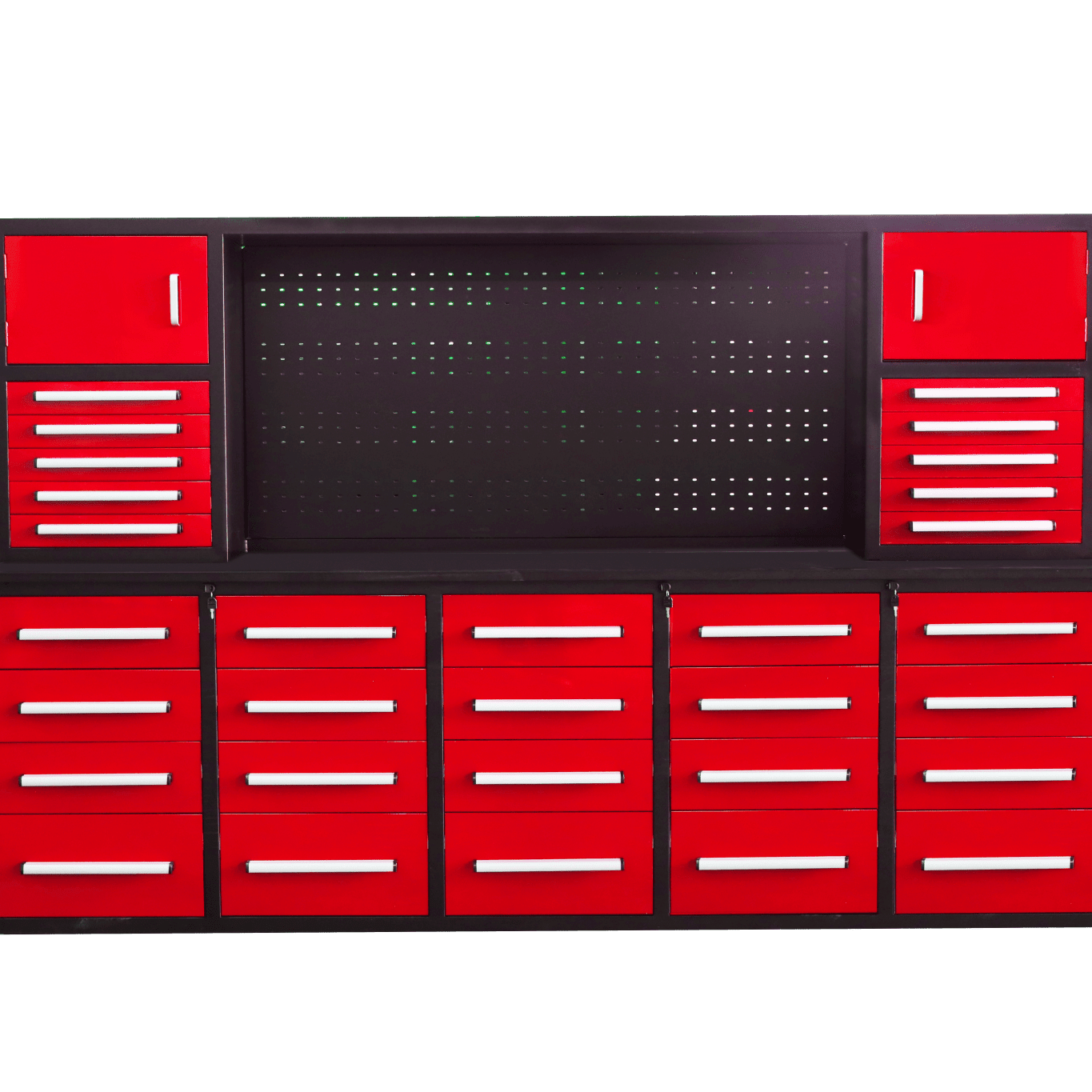 10 FT Heavy - Duty Modular Tool Bench & Cabinet System with 30–40 Lockable Drawers Workbench - with Stainless Steel 30 Drawer | Sold by Uncle Wiener's Wholesale