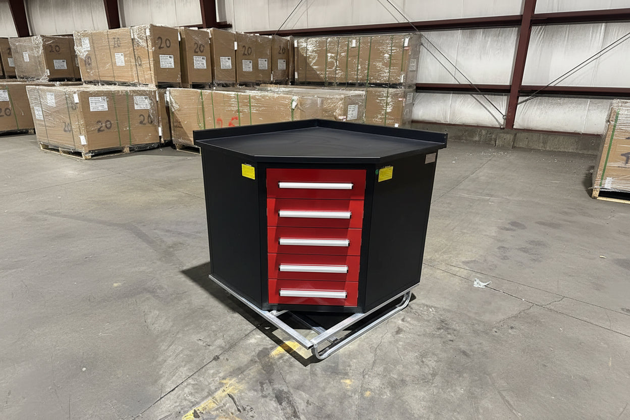 10 FT Heavy - Duty Steel Garage Tool Bench Work bench With 15/20/25/35 Drawers – Industrial Storage Table - with 3.5 ft Corner 5 Drawer Connector Bench Blue | Sold by Uncle Wiener's Wholesale