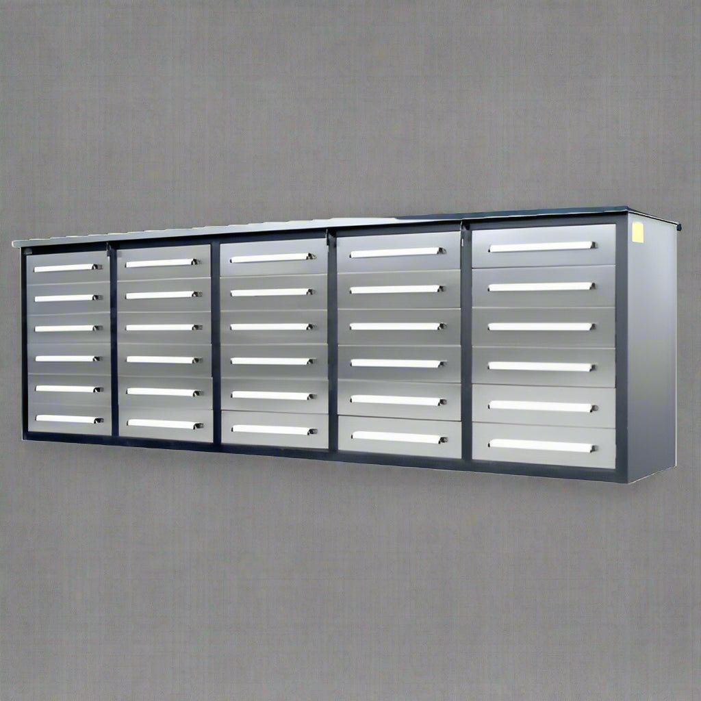 10 FT Heavy - Duty Steel Garage Tool Bench Work bench With 15/20/25/35 Drawers – Industrial Storage Table - with 3.5 ft Corner Connector Bench | Sold by Uncle Wiener's Wholesale