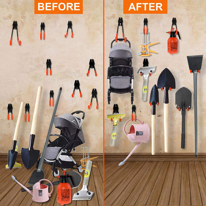 10 Pack Heavy - Duty Garage Wall Mount Storage Hooks with PVC Coating – Rust - Resistant Tool Organizer WT21391 - with | Sold by Uncle Wiener's Wholesale