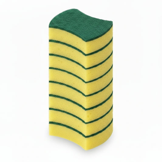 10 - Pack Heavy - Duty Non - Scratch Kitchen Sponges – Scouring Pads for Dishes, Pots, Pans & Surfaces | SKU: 25052241 - with | Sold by Uncle Wiener's Wholesale