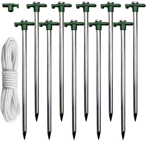 10 Pack Pop Up Tent Canopy Stake Kit – Heavy - Duty Anchors S1129 - with | Sold by Uncle Wiener's Wholesale