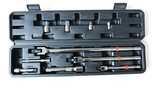 10-Piece Breaker Bar & Extension Set with 1/4", 3/8" & 1/2" Drive Bars, Adapters & Extensions 10P1215 - with | Sold by Uncle Wiener's Wholesale