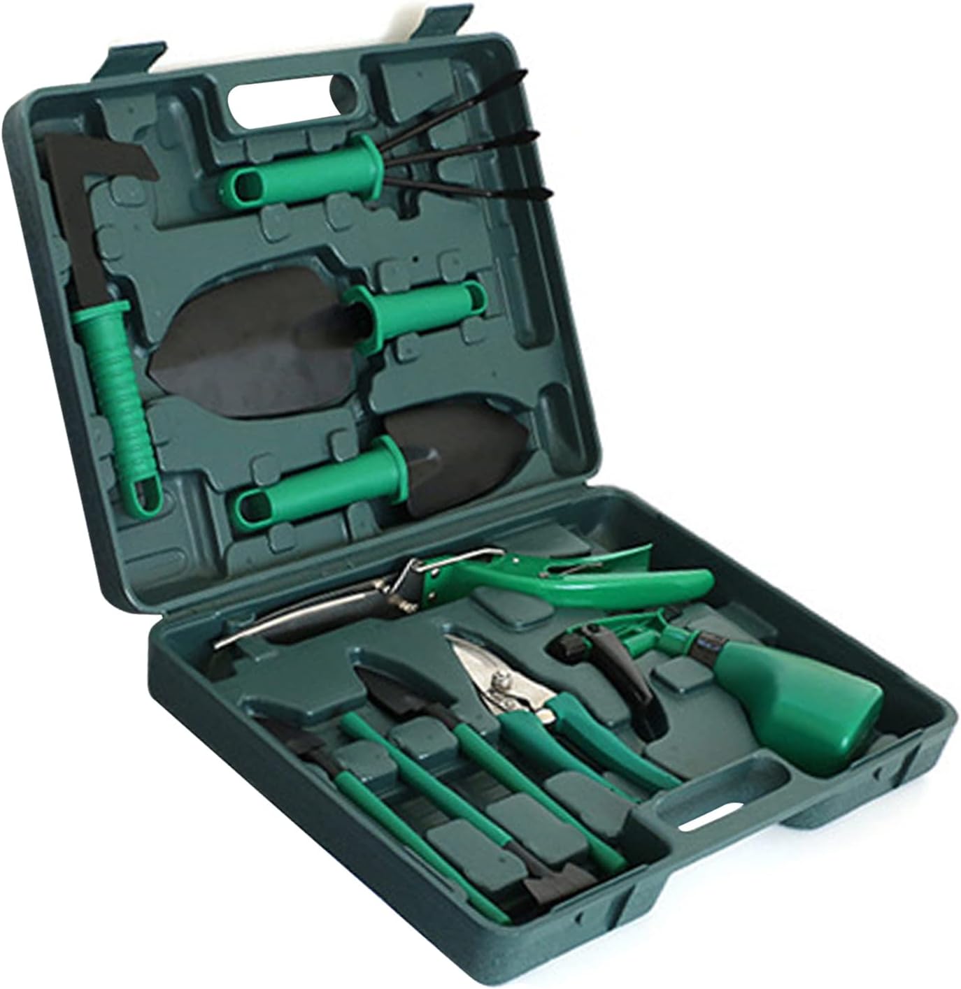 10 - Piece Gardening Tools Set with Carry Case – Green Garden Hand Tool Kit GTS10 - with | Sold by Uncle Wiener's Wholesale