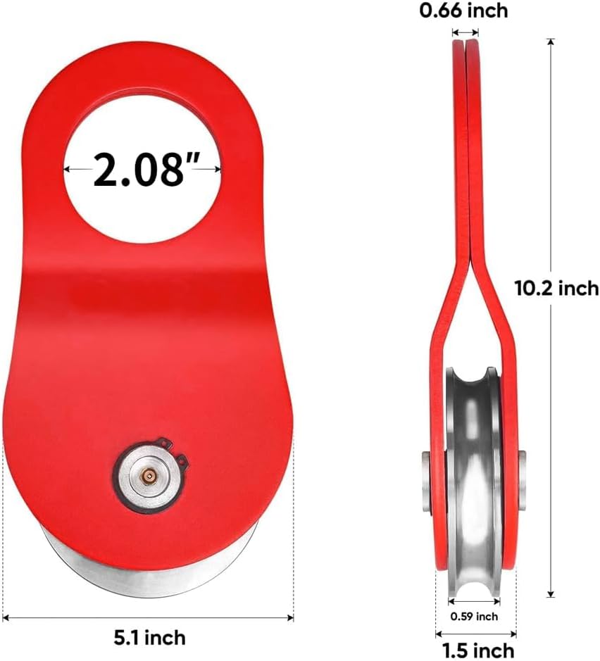 10 Ton Heavy-Duty Recovery Winch Snatch Block 22,000 lb Off-Road Towing Pulley for Truck, ATV, UTV & Tractor SB2210 - with | Sold by Uncle Wiener's Wholesale