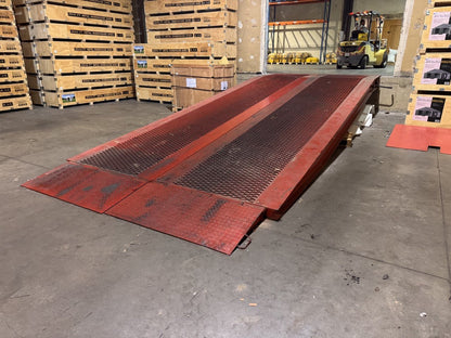 10' x 25' Steel Loading Dock Ramp – 50,000 LB Capacity with Adjustable Height | Model 4121221 - with | Sold by Uncle Wiener's Wholesale