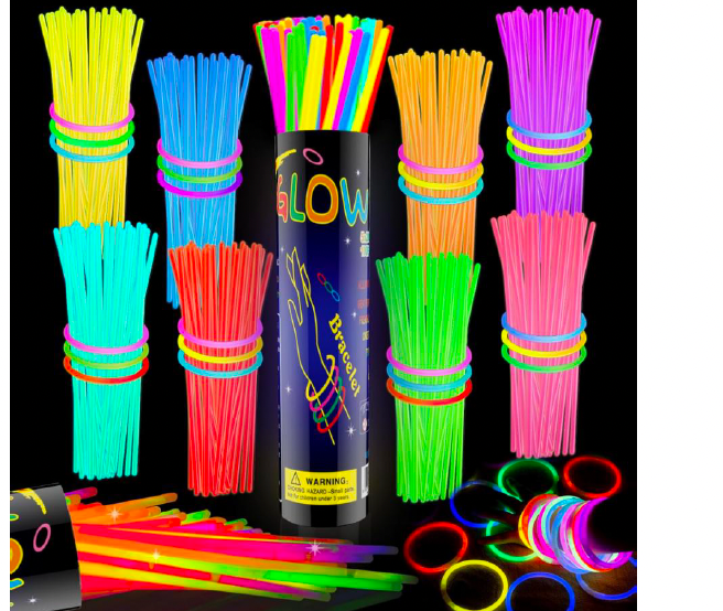 100 - Pack Glow Sticks – 8" Multicolor Party Light Sticks – JXGS100 - with | Sold by Uncle Wiener's Wholesale