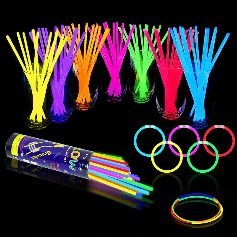 100 - Pack Glow Sticks – 8" Multicolor Party Light Sticks – JXGS100 - with | Sold by Uncle Wiener's Wholesale