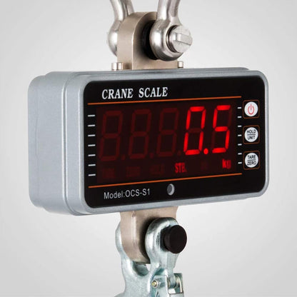 1000KG Digital Crane Scale with Remote – Heavy - Duty Hanging Weight Scale | Industrial 1 Ton Capacity - with | Sold by Uncle Wiener's Wholesale