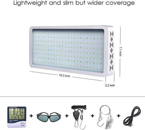 1000W Full Spectrum LED Grow Light – Hydroponic Plant Light for Herbs & Indoor Growing 88827Y - with | Sold by Uncle Wiener's Wholesale