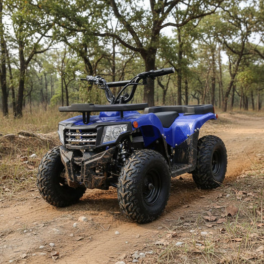 1000W Kids Electric ATV – 36V Battery, Disc Brakes, Forward/Reverse Gear, Big Tires – Blue & Black - with Blue | Sold by Uncle Wiener's Wholesale