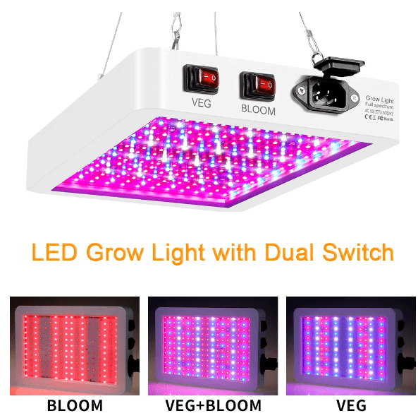 1000W LED Grow Light with VEG & BLOOM Switch, Full Spectrum IP65 Waterproof Hydroponic Plant Lamp 937211 - with | Sold by Uncle Wiener's Wholesale