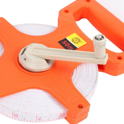 100m Fiberglass Tape Measure – Durable Long Distance Measuring Reel | SKU TM100M - with | Sold by Uncle Wiener's Wholesale