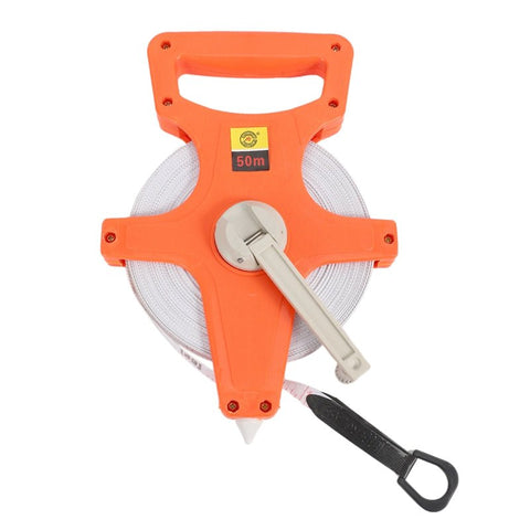 100m Fiberglass Tape Measure – Durable Long Distance Measuring Reel | SKU TM100M - with | Sold by Uncle Wiener's Wholesale