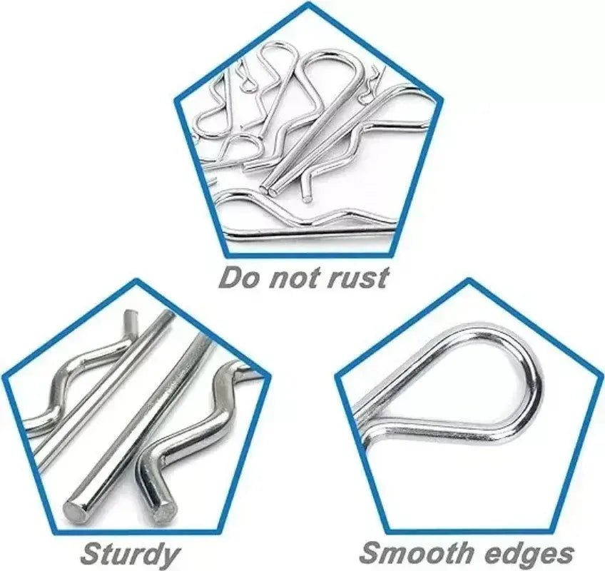100pcs Stainless Steel Spring Cotter Pin Assortment FS090523 - with | Sold by Uncle Wiener's Wholesale
