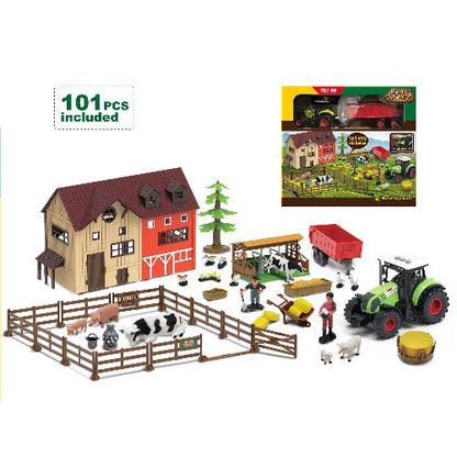 101-Piece Farm Building Set with Lights Sound & Button Battery EPT1077015 - with | Sold by Uncle Wiener's Wholesale