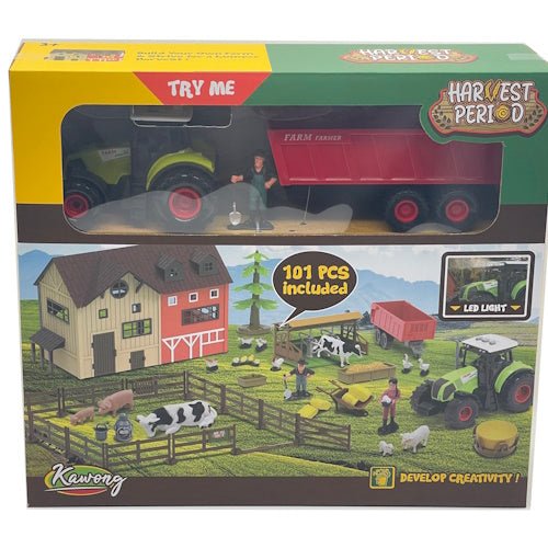 101-Piece Farm Building Set with Lights Sound & Button Battery EPT1077015 - with | Sold by Uncle Wiener's Wholesale