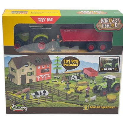 101-Piece Farm Building Set with Lights Sound & Button Battery EPT1077015 - with | Sold by Uncle Wiener's Wholesale