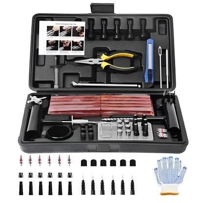 102 Piece Tire Plug Repair Tool Kit Heavy Duty Tubeless Tire Puncture Fix Set TPK0102 - with | Sold by Uncle Wiener's Wholesale