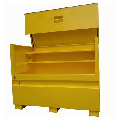 Heavy-Duty Job Site Security Tool Box Steel – 3-Point Lock Contractor Storage