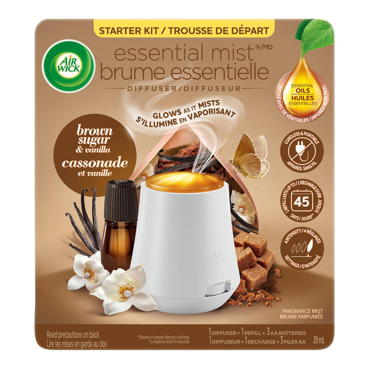 Air Wick Essential Mist Diffuser Kit – Assorted Scent Air Freshener with Essential Oils