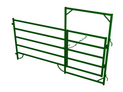 10FT & 12FT Heavy - Duty Steel Corral Panels – Livestock & Horse Fencing with Gate - Livestock Fencing Panel with 5FT x 9.5FT ENTRY CORRAL PANEL | Sold by Uncle Wiener's Wholesale