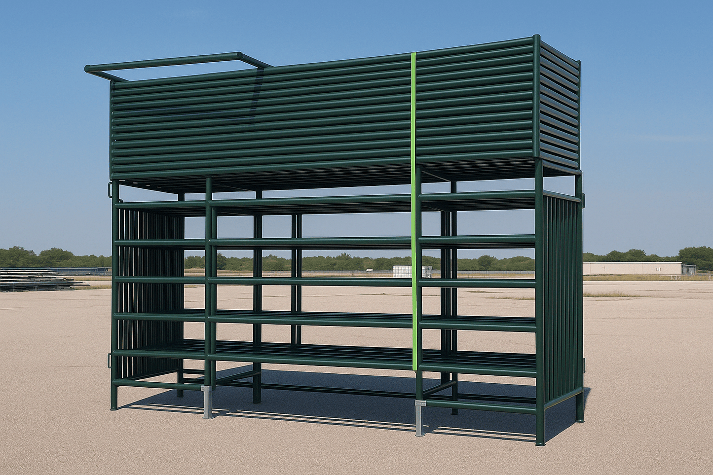 Entrance gate panel with latch system – side view